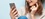 Woman looking at smartphone